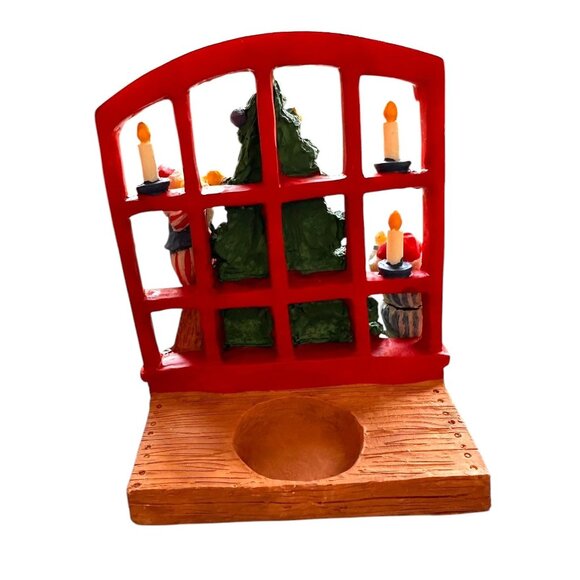 VTG Gift Collection Candle Holder New Christmas Tree Santa Long Johns Teddy Bea - Picture 7 of 12